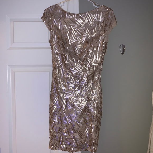 Lulus gold sequined dress - Picture 3 of 4